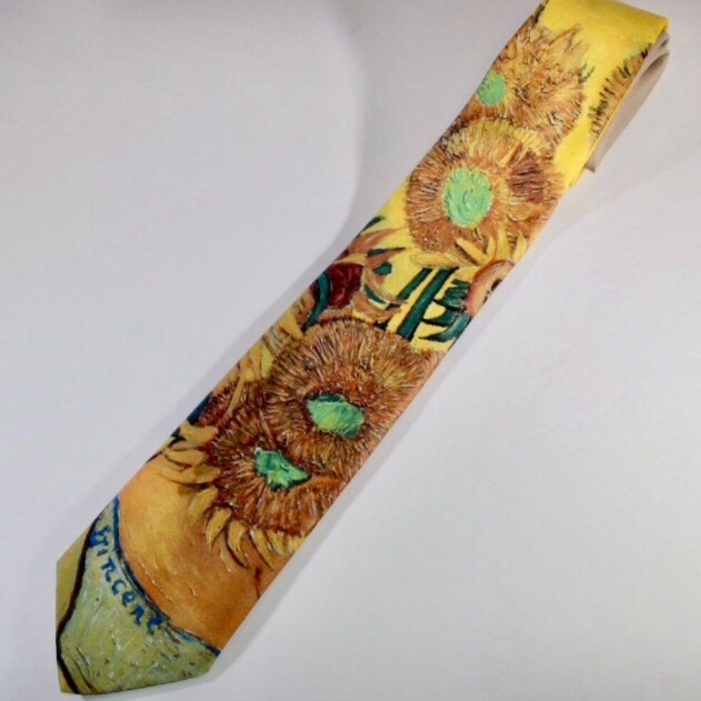VTG Van Gogh "Sunflowers" Tie, Ralph Marlin, 1990
